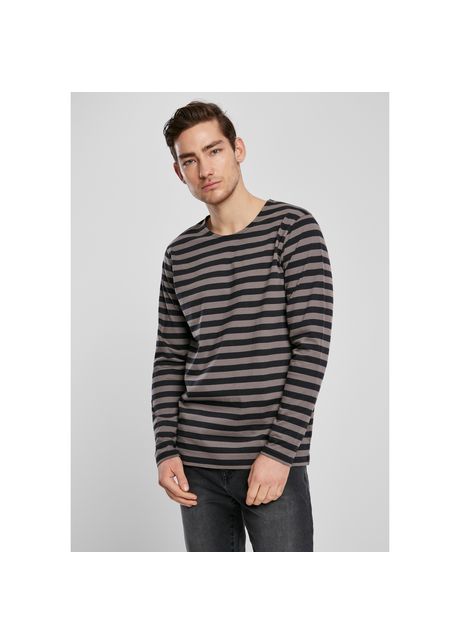 Long sleeve t shirt urban classics regular stripe grandes tailles