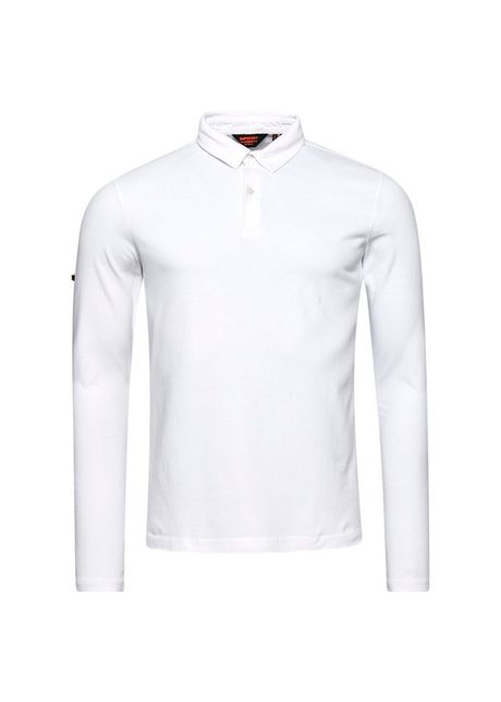 Long sleeved jersey polo shirt superdry studios