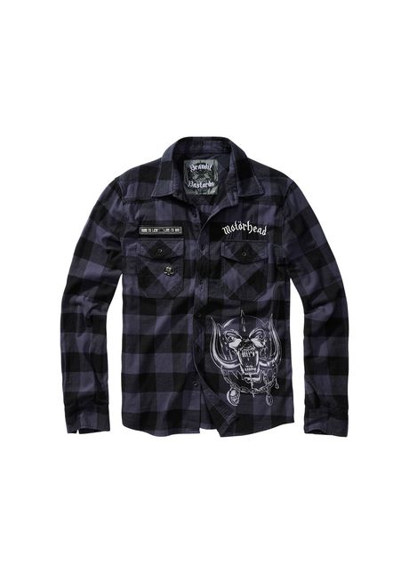 Long sleeved plaid shirt brandit mot rhead