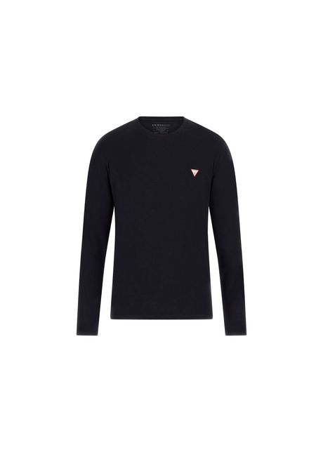 Long sleeved round neck t shirt guess core