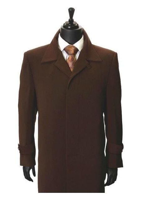 Mens brown maxi coats