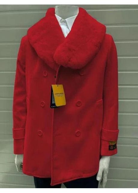 Mens fur collar coat fur collar jacket