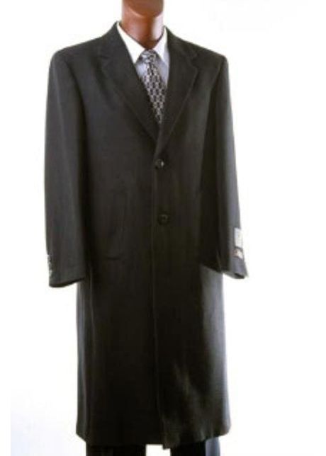 Mens luxury wool hand full length wool topcoat