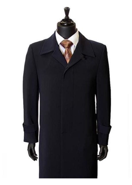Mens navy maxi coats