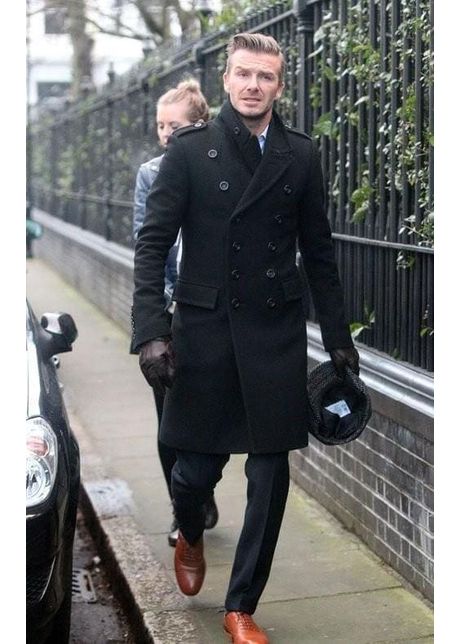Mens slim fit topcoat black color slim fit overcoat wool overcoat