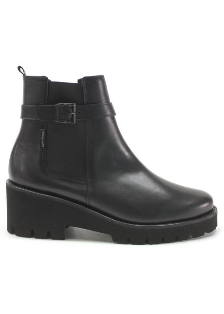 Mephisto fauve full grain leather women s wedge ankle boots colour black