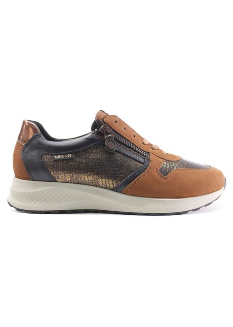 Mephisto kim nubuck leather women s sneakers colour hazelnut