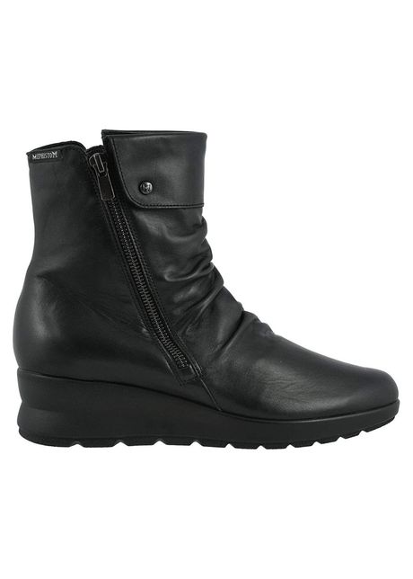 Mephisto phila full grain leather women s wedge heeled ankle boots colour black