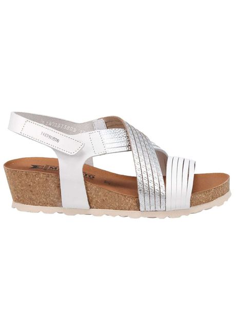 Mephisto renza full grain leather women s strappy wedge sandals colour white