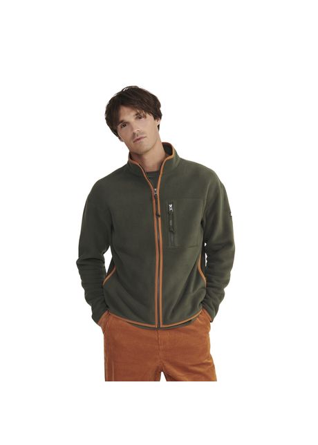 Microfiber fleece with zipper aigle polartec