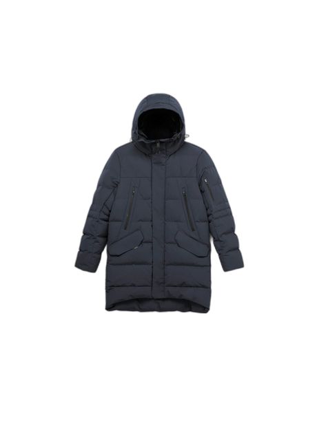Mid length padded jacket with hood krakatau strofo
