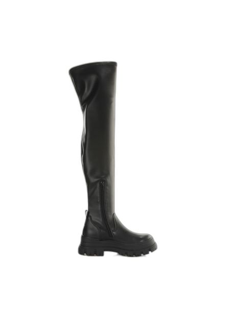 Nappa vegan boots for women buffalo aspha stretch overknee