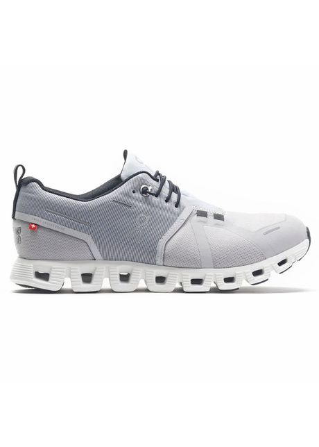 On cloud 5 waterproof textile men s running shoes colour glacier white