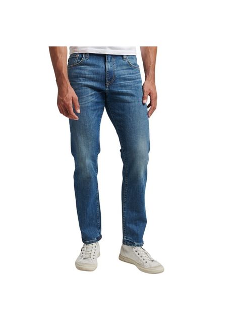 Organic cotton straight slim jeans superdry