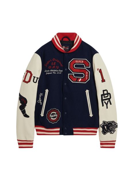 Patch jacket superdry college varsity