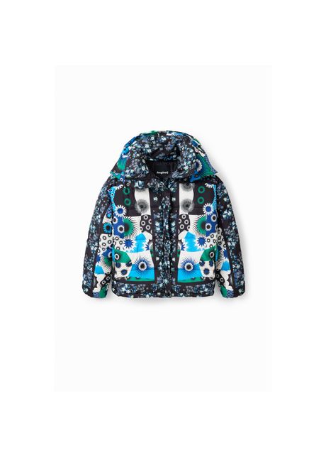 Patchworkpuffer jacket desigual