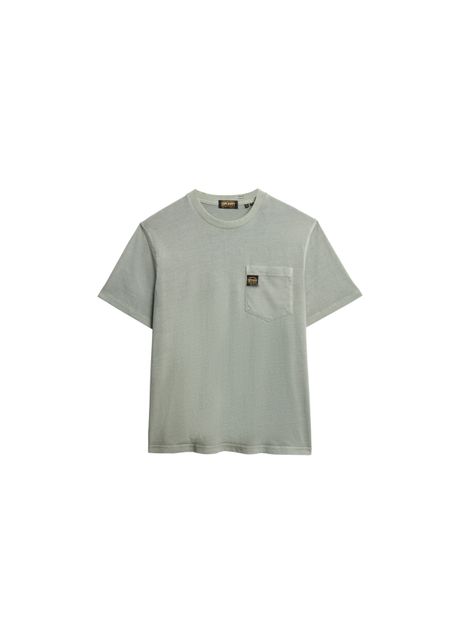Pocket t shirt with contrast stitching superdry