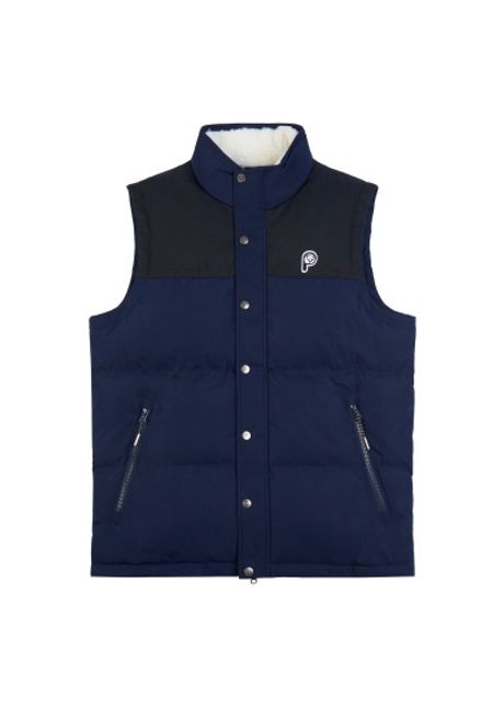 Quilted vest with funnel neck penfield bear cut and sew