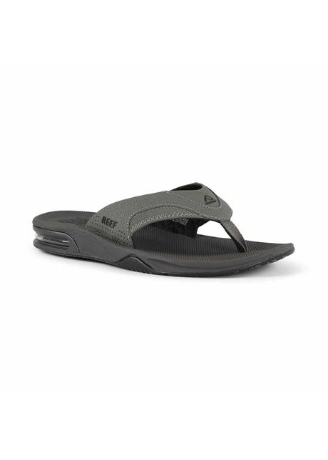 Reef fanning synthetic nubuck men s toe post sandals colour grey black