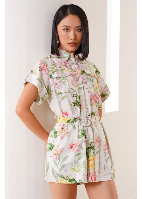 Remi linen romper