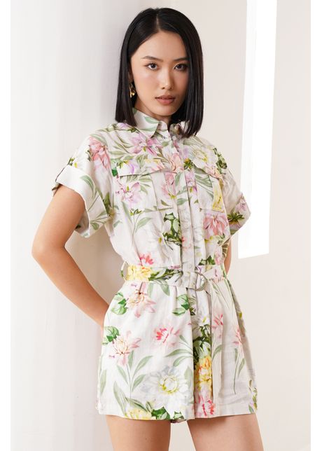 Remi linen romper