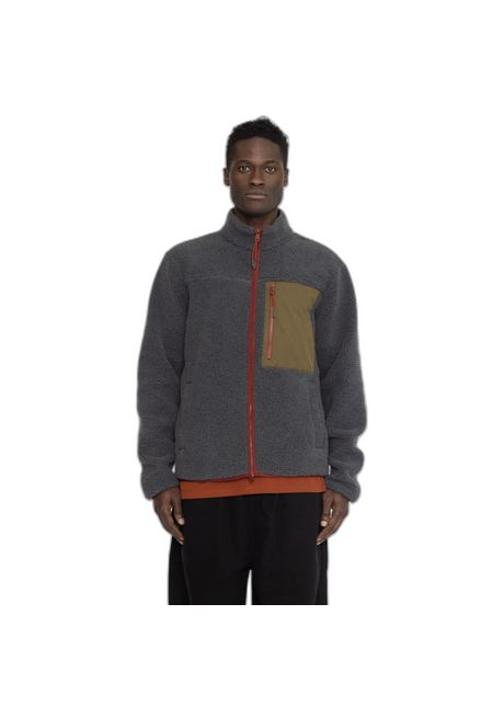 Short plush jacket with contrasting chest pocket revolution