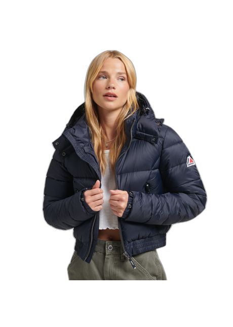 Shorthooded puffer jacket for women superdry fuji