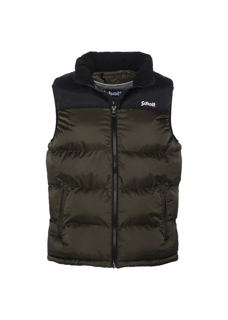 Sleeveless puffer jacket schott utah v