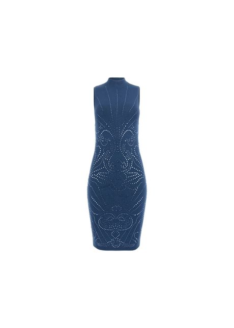 Sleeveless sweater dress for women guess fn calista rhinestone