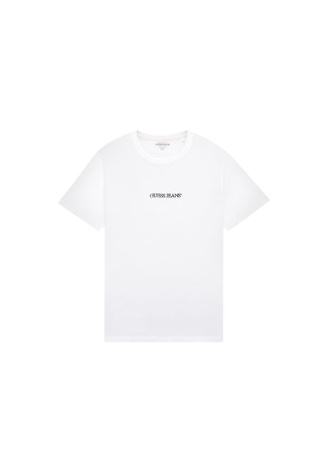 Slim fit t shirt with embroidered logo guess
