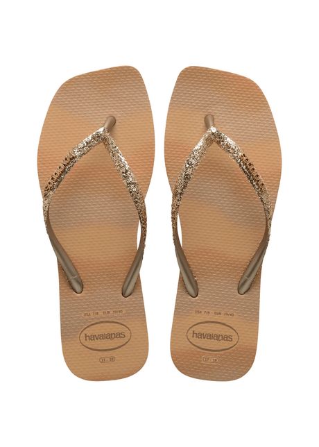 Sparkly slim square party flip flops for women havaianas party