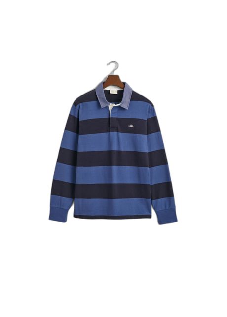 Striped polo shirt long sleeves gant chambray rugger