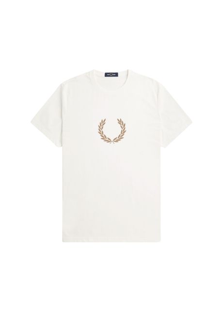 T shirt fred perry flocked laurel wreath gra