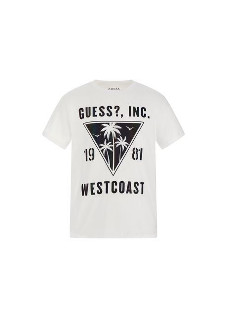 T shirt guess iridescent palms