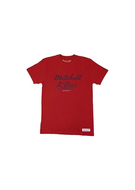 T shirt mitchell ness script stacked
