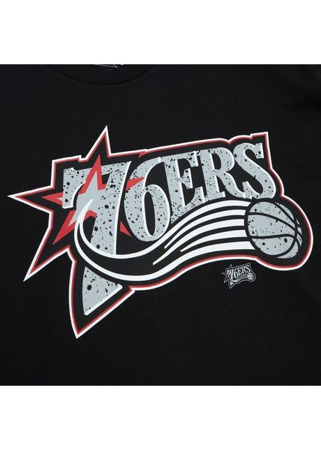 T shirt philadelphia 76ers nba cracked cement