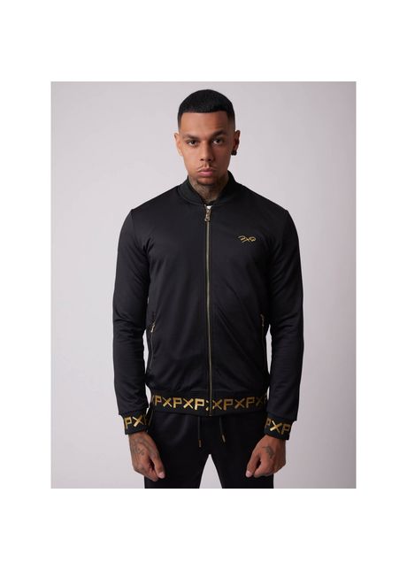 Teddy collar jacket with gold lettering project x paris