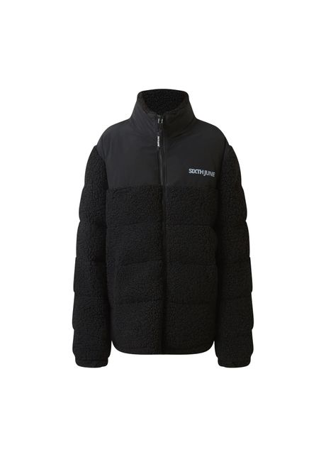 Two tone sherpa puffer jacket sixth june