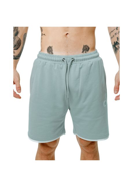Two tone shorts in blended cotton chabrand