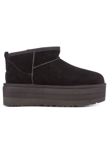 Ugg classic ultra mini platform suede women s ankle black boots