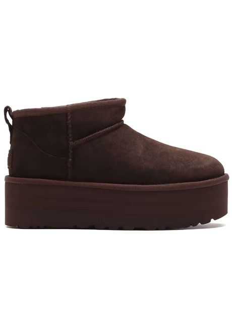 Ugg classic ultra mini platform suede women s ankle burnt cedar boots