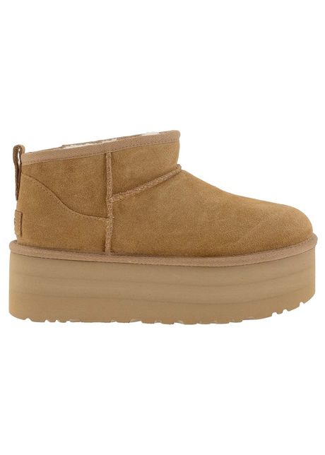 Ugg classic ultra mini platform suede women s ankle chestnut boots