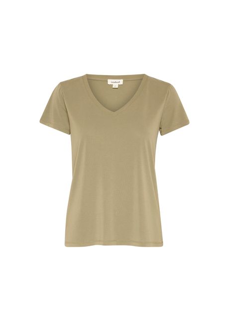 V neck t shirt soaked in luxury columbine