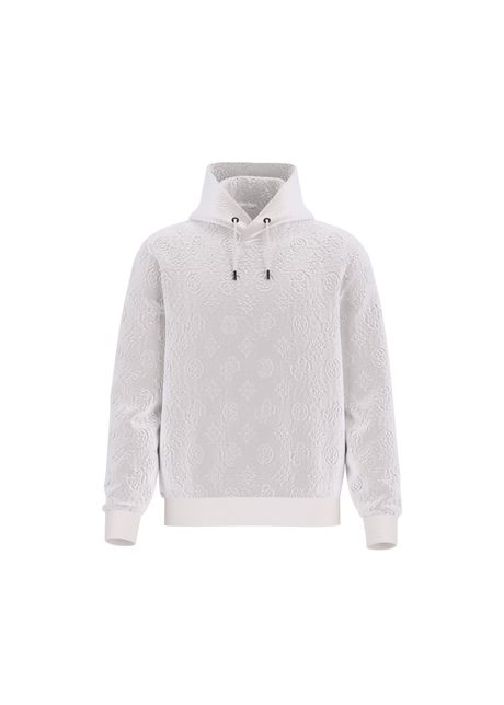Velvet hooded sweatshirt guess