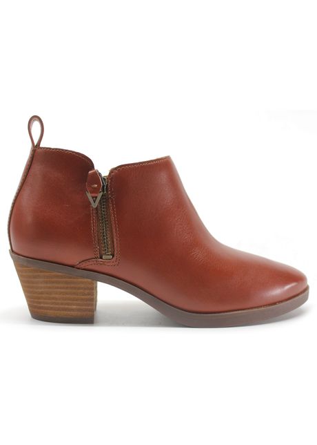 Vionic cecily leather women s cognac ankle boots