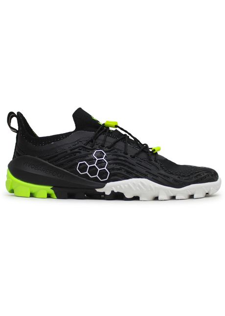 Vivobarefoot hydra esc textile women s low top sneakers colour obsidian safety yellow