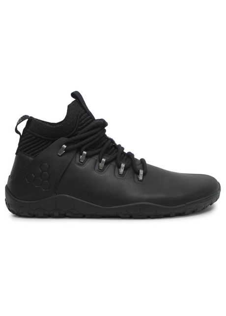 Vivobarefoot magna leather fg leather men s high top sneakers colour obsidian