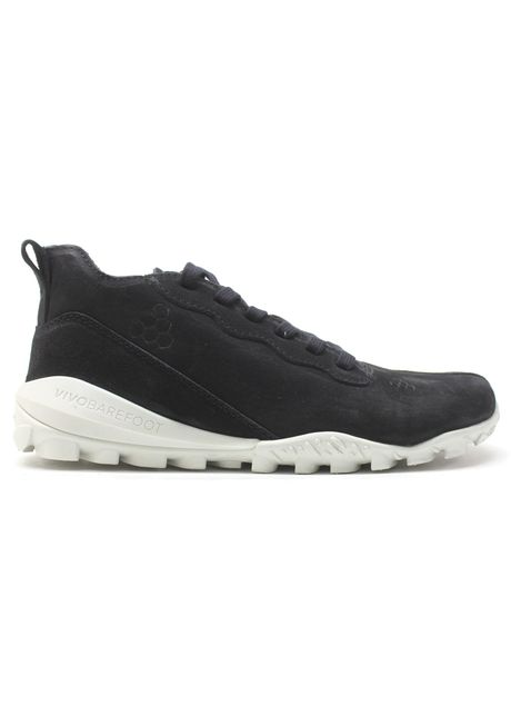 Vivobarefoot novus wild hide leather women s mid high sneakers colour obsidian
