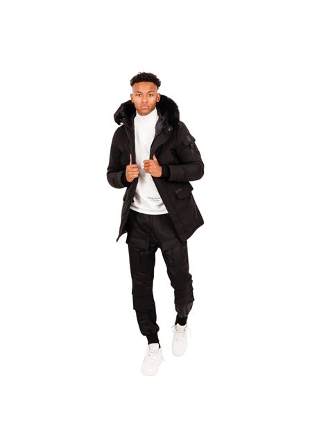 Water repellent fur hooded parka sixth june