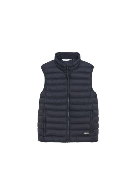 Water repellent sleeveless down jacket aigle dupont sorona